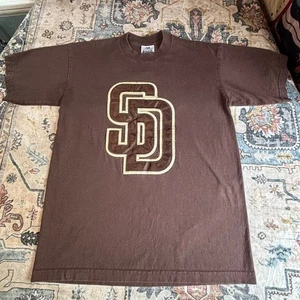 Vintage San Diego Padres Embroidered T-shirt Y2K 90s Sports Baseball Shirt M - Picture 1 of 11