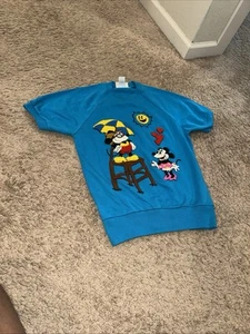 Vintage Disney Sunday Comics Minnie e Topolino Beach taglia piccola - Foto 1 di 2