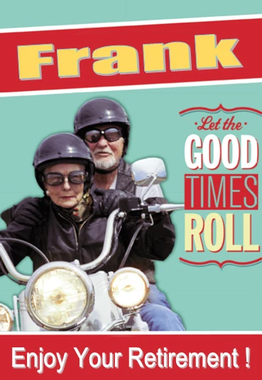 Tarjeta personalizada 'RETIRO/BUENA SUERTE'!!! ¡¡TALLA GRANDE A5!! COOL!!!! Foto 1 de 1