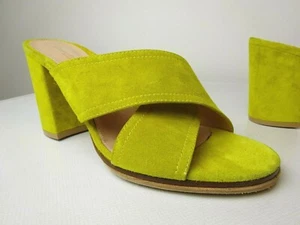 GIANVITO ROSSI Milano scarpe da donna lusso sandali camoscio giallo taglia 39 come nuove - Foto 1 di 12