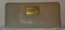 Marc By Marc Jacobs Wallet Taupe Leather Ivory Snap Wallet ID Checkbook $148