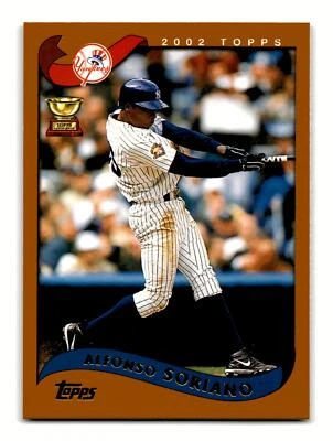 Alfonso Soriano 2002 Topps #95 HOF All-Star Rookie Gold Cup Mint - Image 1 of 2