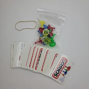 Sorry Game Complete Card Deck Set 2003 Blue Red Yellow 4 Pawns Green 3 Pawns - Picture 1 of 4