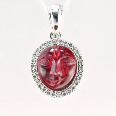 Certificado IGI 3,33ct. Colgante de espinela tallada en diamantes 14 kt. Oro blanco Foto 1 de 4