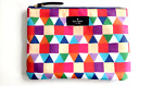 KATE SPADE  - NEW - Multicolour Geometric Make-Up Bag / Pouch Bag *Empty*