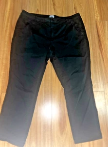 Just Jeans Amaze Knit Black Boyfriend Stretch Mid-Rise Ankle-Length Jeans SZ 20 - Picture 1 of 3