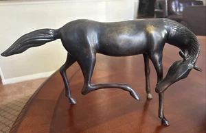 Vintage Art Deco Style Statue Sculpture Horse Wildlife Art Nouveau Style Bronze - Picture 1 of 11