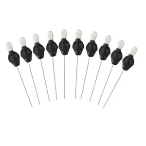 Black Skull Head Pins For Evil Voodoo Curse Needles Voodoo Doll Accessory - Photo 1 sur 8