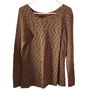 Relativity Women's Size XL Brown & Black Long Sleeves Pullover Sweater Top - Picture 1 of 9