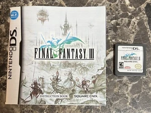 Final Fantasy III Nintendo DS Spiel NUR Cartridge und Handbuch ohne Hülle gebraucht - Bild 1 von 6