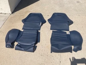 BMW RECARO E21 320IS UPHOLSTERY SEAT KIT OEM GERMAN VINYL PACIFIC BLUE NEW - Bild 1 von 8