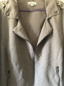 Autograph Plus Size 20 Jacket, Brown, Military Style Waist Jacket, EUC - Picture 1 of 4