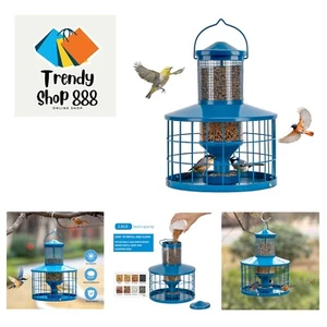 Caged Bird Feeders Squirrel-Proof, Metal, 2.8 Lbs Capacity-Cage Tube Seed Fee... - Picture 1 of 9