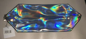 NWT Silver Holographic rectangle cosmetic bag - Picture 1 of 5