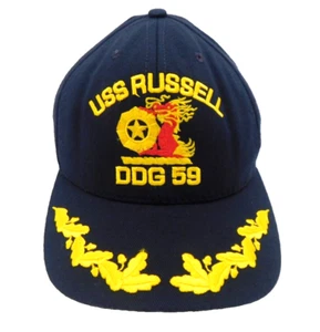 USS Russell DDG 59 Baseball Snapback Hat Cap US Navy Destroyer Ship - Picture 1 of 6