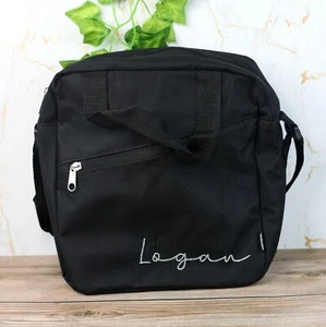 Personalisierte schwarze isolierte Brotzeittasche mit individuellem Namen Muttertagsgeschenk - Bild 1 von 10