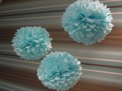 10X Pompones de papel de seda 12" bola de flores boda fiesta hogar manualidades decoración Foto 1 de 4