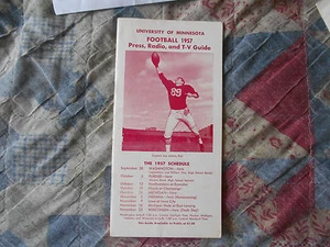 1957 MINNESOTA GOPHERS FOOTBALL MEDIA GUIDE Yearbook Press Book Program AD - Picture 1 of 10