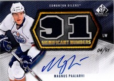2010-11 SP Game Used SIGnificant Numbers #SNMP Magnus Paajarvi Auto Jersey /91