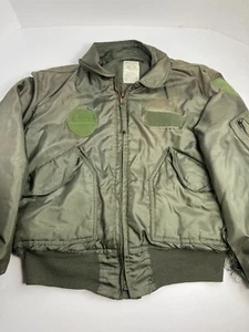 Vintage Men's Flight FLYERS Green Jacket CWU-45/P Large Military USAF - Damaged - Picture 1 of 16