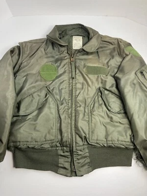 Vintage Men's Flight FLYERS Green Jacket CWU-45/P Large Military USAF - Damaged - Image 1 of 4