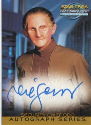 Star Trek DS9 Memories from the Future 1999 Auto A5 Rene Auberlonois Chief Odo - Image 1 of 2