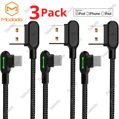 Cable cargador cable de carga codo USB de 90 grados para iPhone 14 13 12 11 XR 8 7 6 Foto 1 de 4