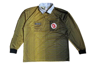 REFEREE ADIDAS JERSEY 1994 SOCCER WORLD CUP VINTAGE YELLOW SHIRT Sz XL - Picture 1 of 6
