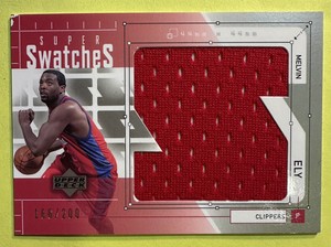2003 Upper Deck Super Swatches Melvin Ely Patch /200 ME-5 Los Angeles Clippers