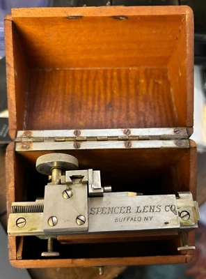 Vintage Spencer Lens Co. Buffalo NY Micrometer Microscope Mechanical Stage - Image 1 of 4