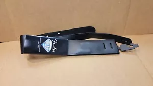 Fender Guitar Strap Leather Black/Black Suede Diamond Anniversary 60th NEWwTags - Picture 1 of 4