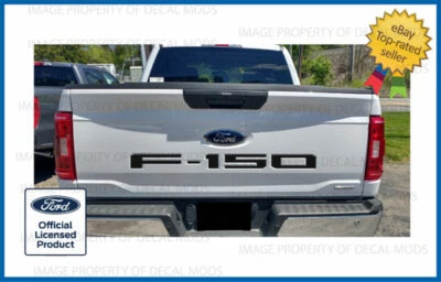 Ford F150 2021 puerta trasera inserciones calcomanías letras pegatinas - negro brillante Foto 1 de 3