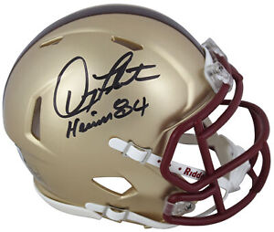 Boston College Doug Flutie "Heisman 1984" Signed Speed Mini Helmet BAS Witness
