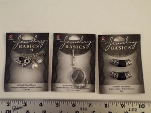 LOT-COUSIN JEWELRY BASICS METAL TOGGLE CLASP-METAL CHARMS-METAL BEADS-FINDINGS** - Picture 1 of 6