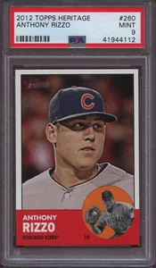 2012 Topps Heritage 260 Anthony Rizzo PSA 9 Mint - Picture 1 of 3