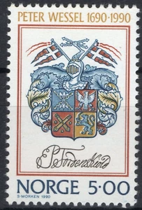 130 Norway 1990, NK 1096, MNH, Peter Wessel Tordenskiold, MI 1049, SC #979. - Picture 1 of 1
