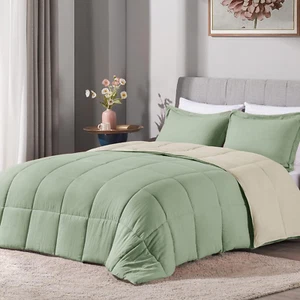 3PCS Sage Green Comforter Set King - Ultra Soft Washed Microfiber Comforter King - Picture 1 of 7