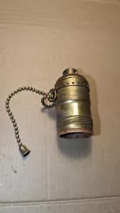Vintage Brass Smith & Stone light bulb Holder Pull Chain - Picture 1 of 5