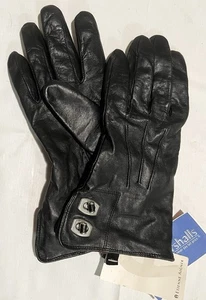 Etienne Aigner Handschuhe Echtleder Vollfutter Schnallenverschluss, schwarz L - Bild 1 von 18