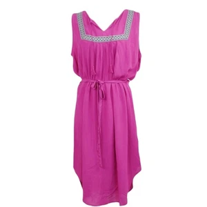 Neu mit Etikett Liz Claiborne Kleid rosa lässig ärmellos Gürtel Tunika Large - Bild 1 von 6