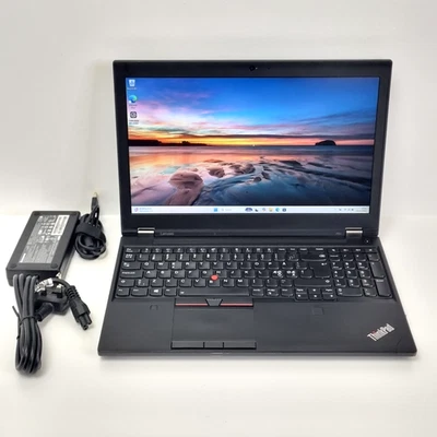 Lenovo ThinkPad P51 CAD Gaming Laptop, i7-7700HQ 16GB RAM 256GB SSD Quadro M1200 - Image 1 of 4