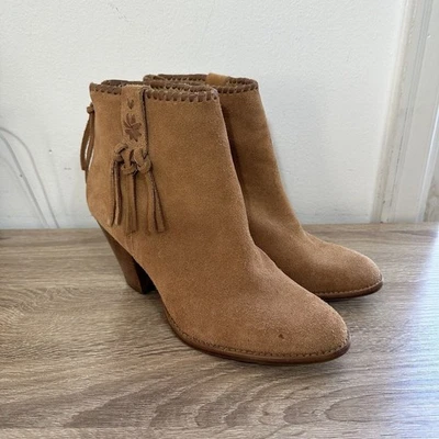 Botines Jack Rogers Roble Verde Gamuza Tostado Tacón Bloque Western Mujer Talla 10M Boho Foto 1 de 4