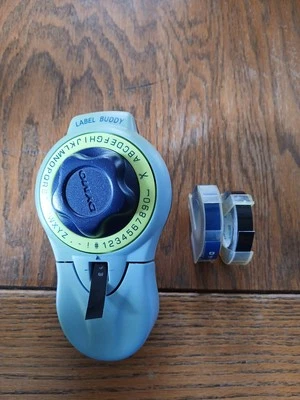 DYMO Label Buddy Embossing Labelmaker w/ 3/8" Blue & Black  Label Rolls Included - Image 1 of 4