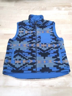 Pendleton Reversible Fleece Vest Aztec Western Mens Sz Large Multicolor Full Zip - Image 1 of 4
