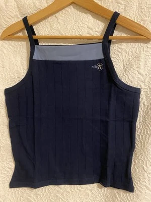 Camiseta sin mangas Nike Años 90 Y2K Stock Muerto Azul Marino Cami Etiqueta Roja RARA Talla-M,XL Foto 1 de 4