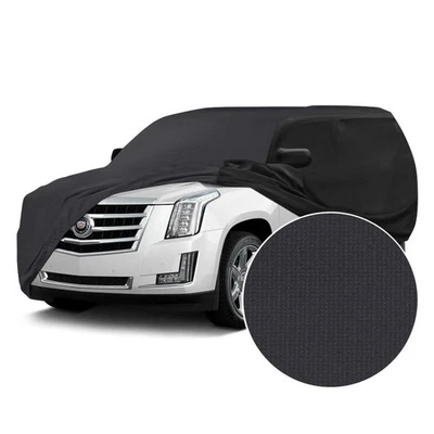For Hummer H2 03-09 Satin Stretch Indoor Dark Gray Custom Car Cover w Black - Image 1 of 4