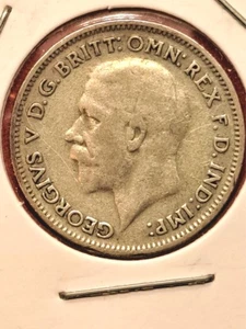 Seis peniques Gran Bretaña 1931 - Rey Jorge V - Plata - Fino - ¡Envío gratuito! (9,33) - Imagen 1 de 2