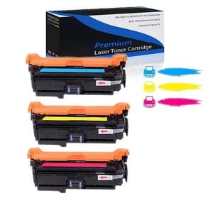 3PK CE260A C/M/Y Toner Set for HP LaserJet 647A CP4525xh CP4525dn CP4025dn - Picture 1 of 24