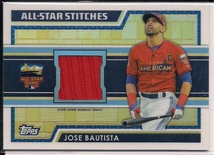 Jose Bautista 2014 Topps Chrome Update All-Star Stitches Jersey Relic Blue Jays - Bild 1 von 2