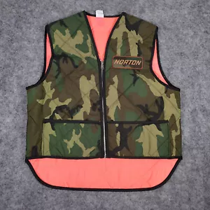 Empire Insulated Wear Men's Large Reversible Hunting Vest Orange Camo Vintage - Picture 1 of 8